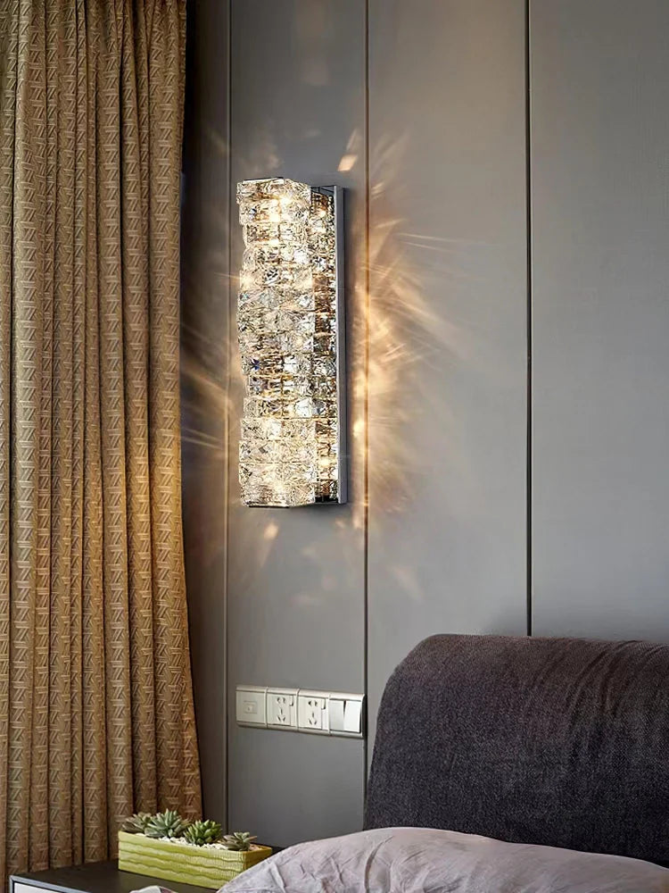 Laminated Crystal Wall Sconce - Cryolite-1-Yiosilamp