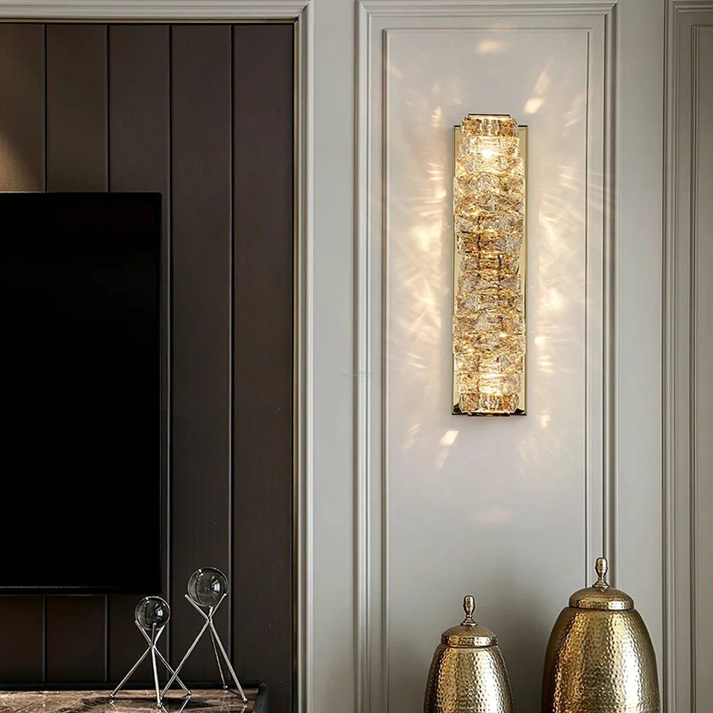 Laminated Crystal Wall Sconce - Cryolite-1-Yiosilamp