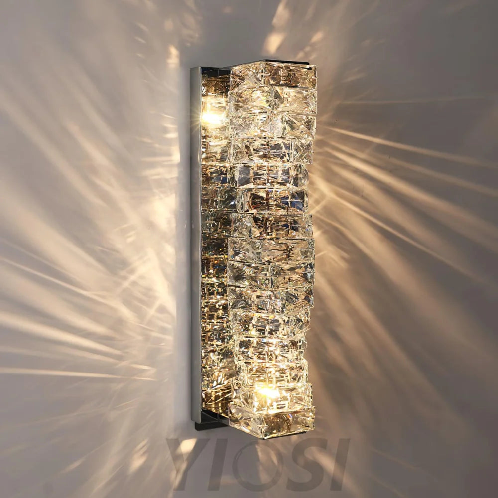 Laminated Crystal Wall Sconce - Cryolite-1-Yiosilamp