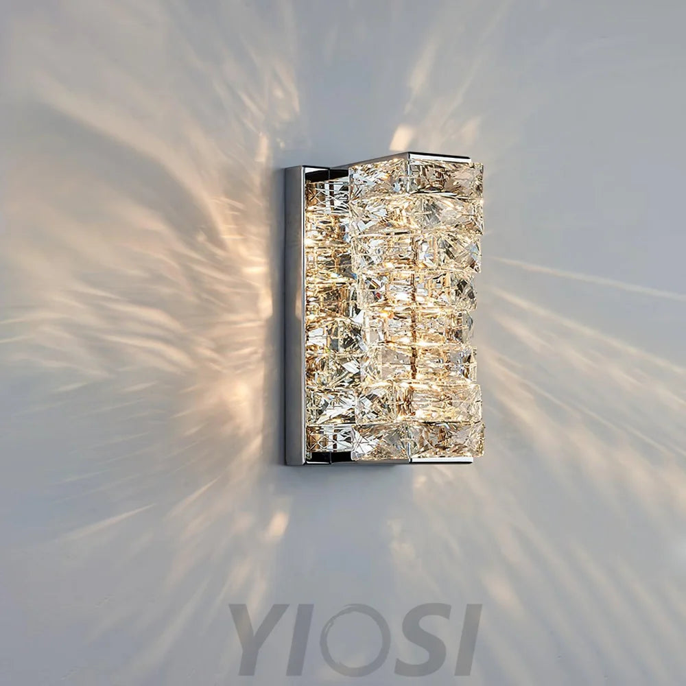 Laminated Crystal Wall Sconce - Cryolite-1-Yiosilamp