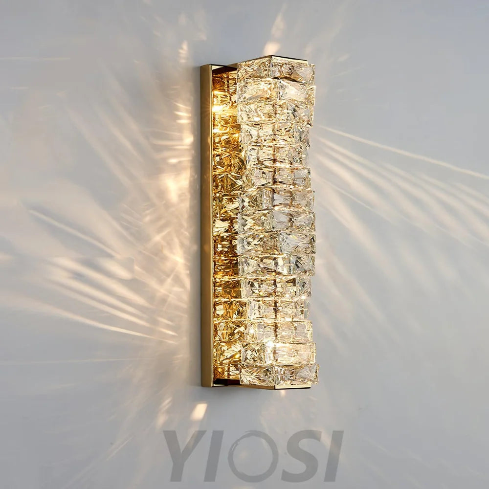 Laminated Crystal Wall Sconce - Cryolite-1-Yiosilamp