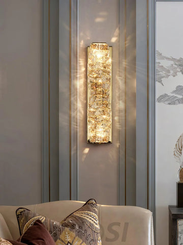 Laminated Crystal Wall Sconce - Cryolite-1-Yiosilamp