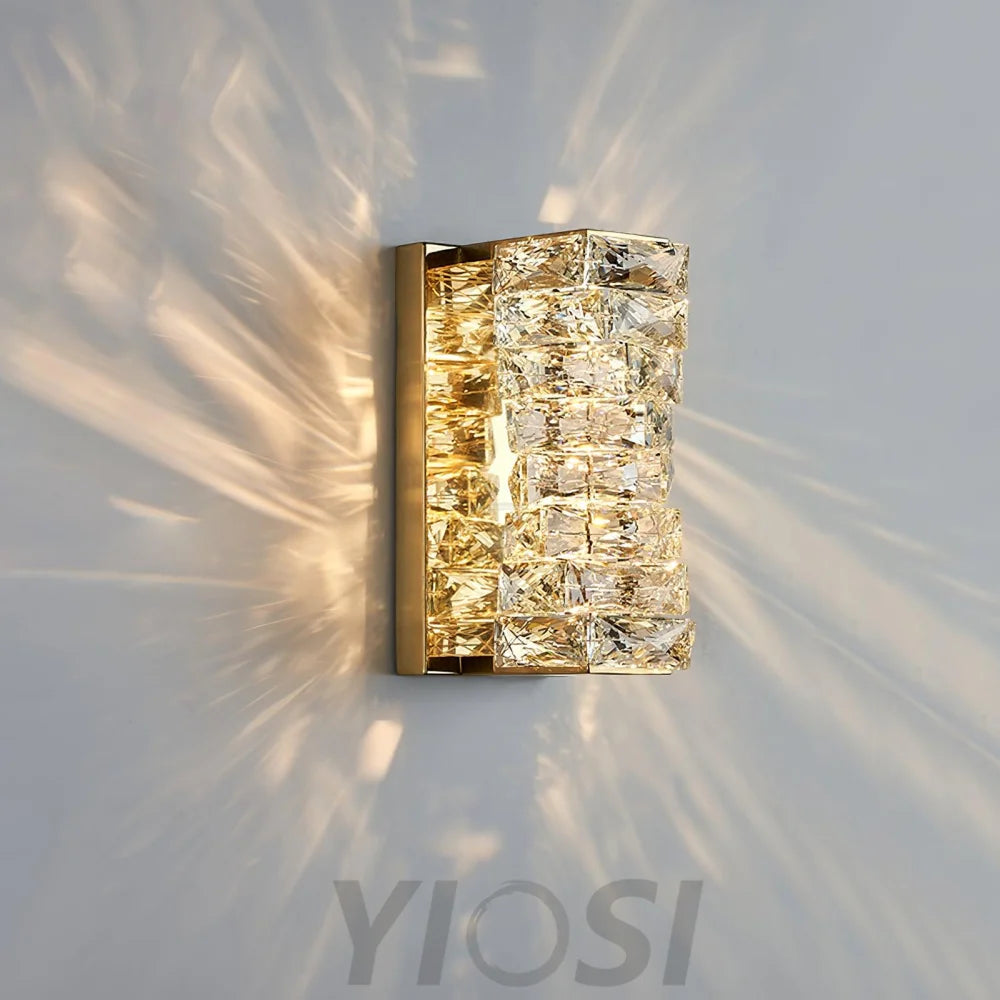 Laminated Crystal Wall Sconce - Cryolite-1-Yiosilamp