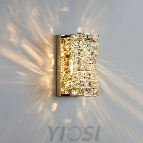 Laminated Crystal Wall Sconce - Cryolite-1-Yiosilamp