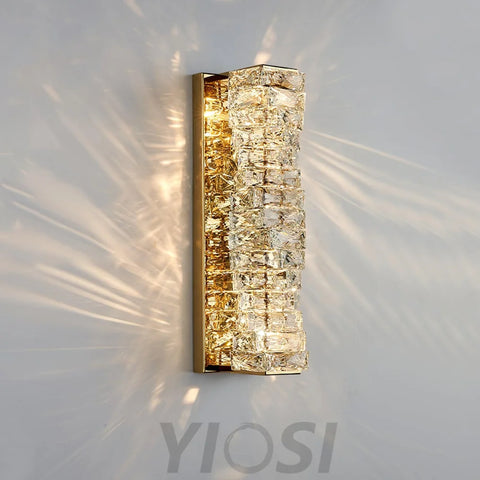 Laminated Crystal Wall Sconce - Cryolite-1-Yiosilamp