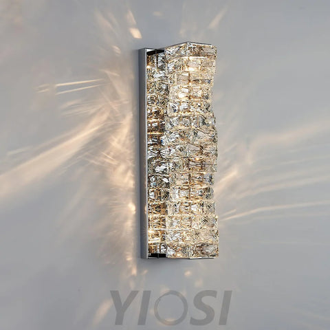 Laminated Crystal Wall Sconce - Cryolite-1-Yiosilamp