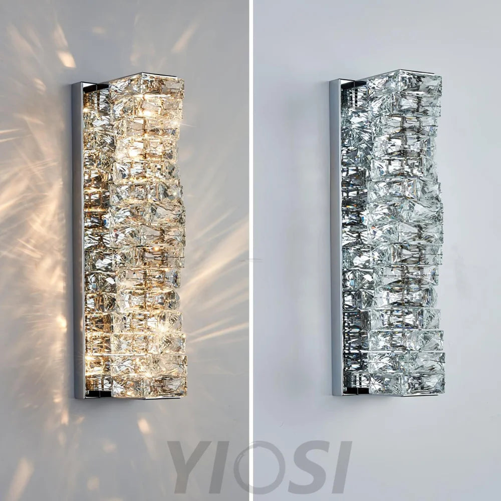 Laminated Crystal Wall Sconce - Cryolite-1-Yiosilamp