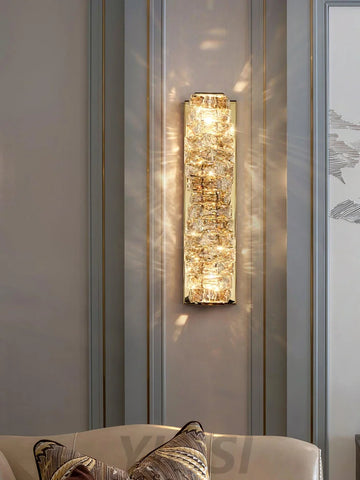 Laminated Crystal Wall Sconce - Cryolite-1-Yiosilamp