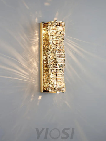 Laminated Crystal Wall Sconce - Cryolite-1-Yiosilamp