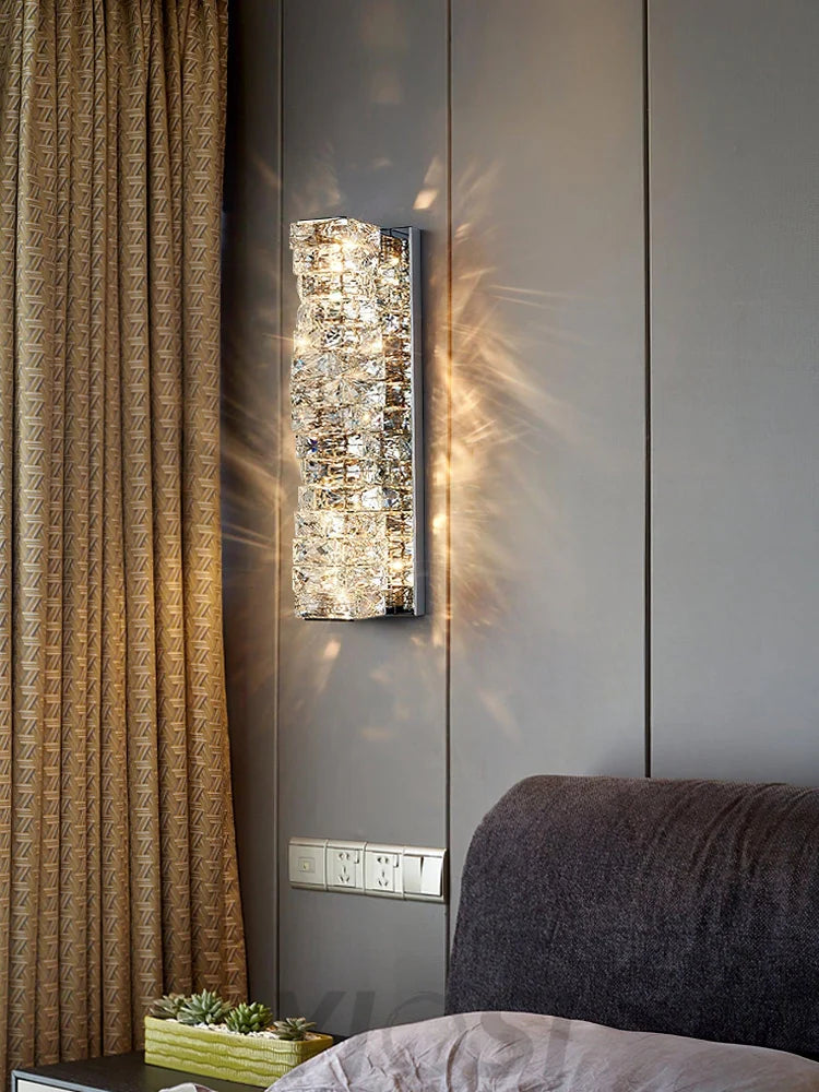 Laminated Crystal Wall Sconce - Cryolite-1-Yiosilamp