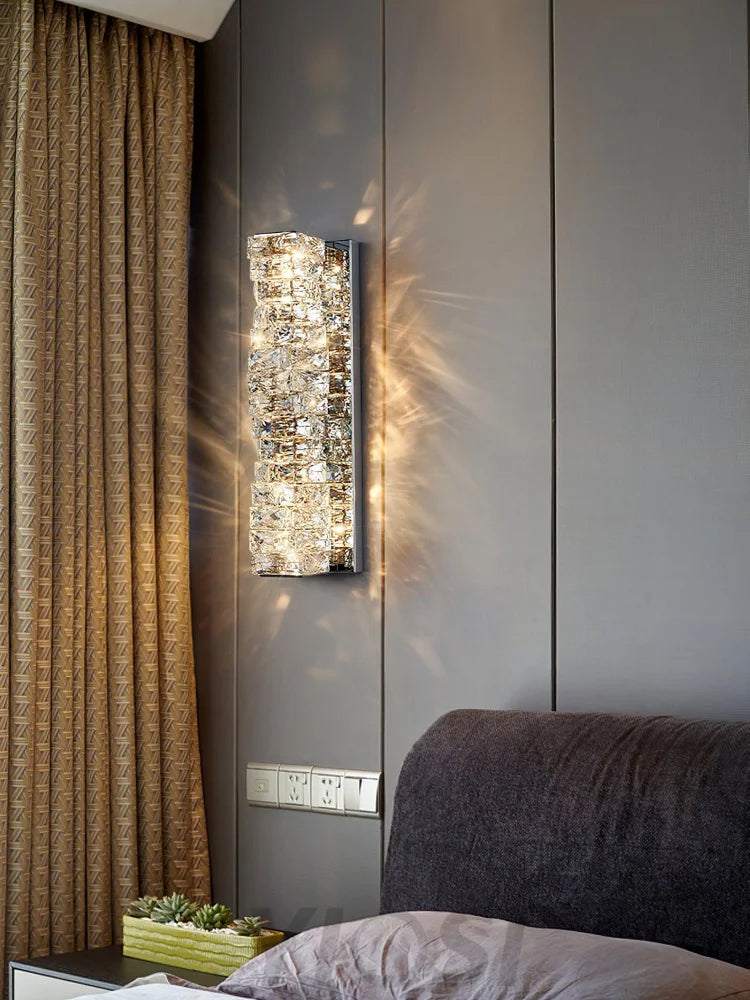 Laminated Crystal Wall Sconce - Cryolite-1-Yiosilamp