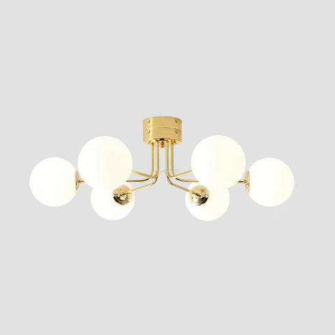 Lanta Ceiling Lamp with 6/8 heads - Bend, Semi Flush Mounts-1-Yiosilamp