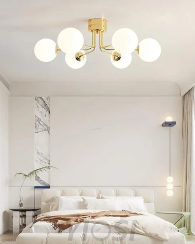 Lanta Ceiling Lamp with 6/8 heads - Bend, Semi Flush Mounts-1-Yiosilamp