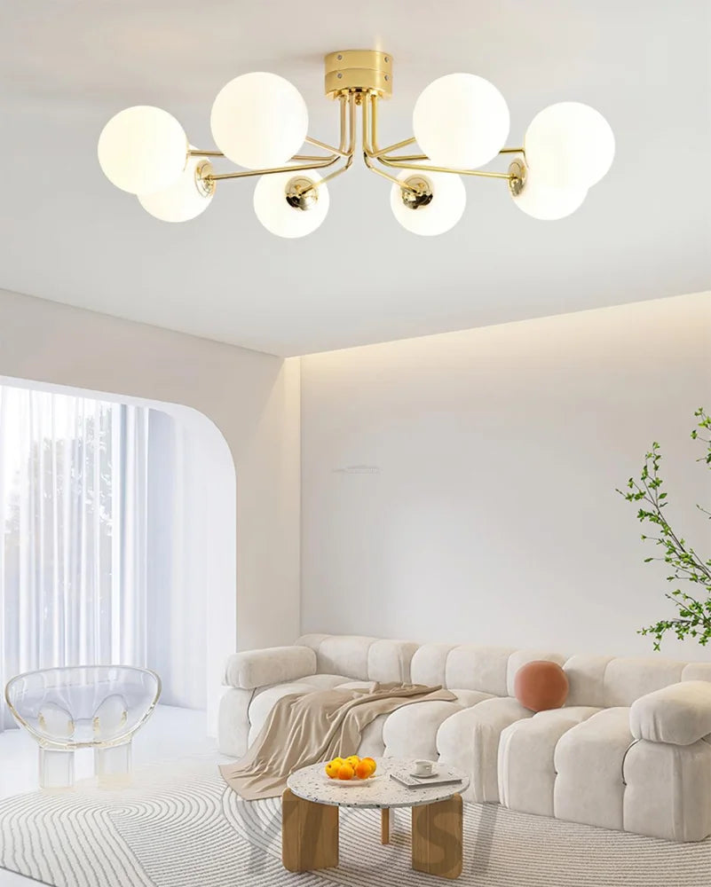 Lanta Ceiling Lamp with 6/8 heads - Bend, Semi Flush Mounts-1-Yiosilamp