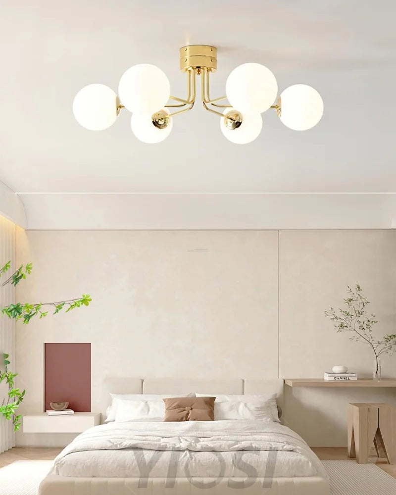 Lanta Ceiling Lamp with 6/8 heads - Bend, Semi Flush Mounts-1-Yiosilamp