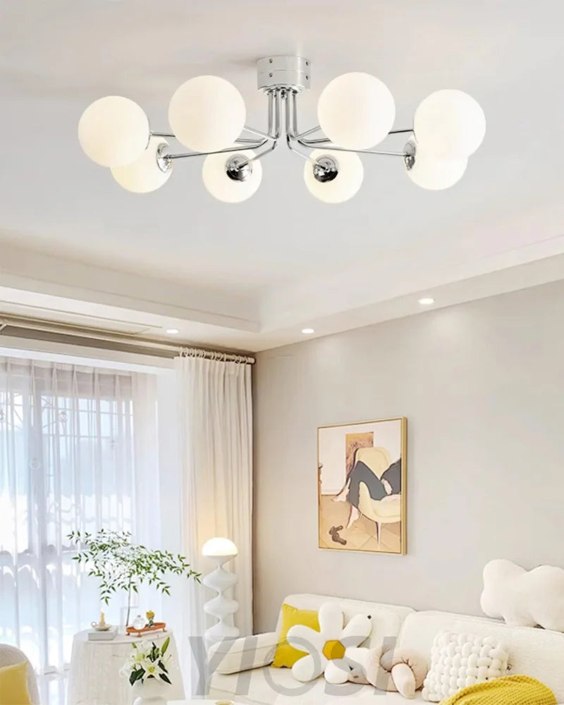 Lanta Ceiling Lamp with 6/8 heads - Bend, Semi Flush Mounts-1-Yiosilamp