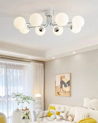 Lanta Ceiling Lamp with 6/8 heads - Bend, Semi Flush Mounts-1-Yiosilamp