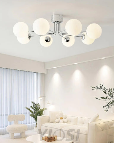 Lanta Ceiling Lamp with 6/8 heads - Bend, Semi Flush Mounts-1-Yiosilamp