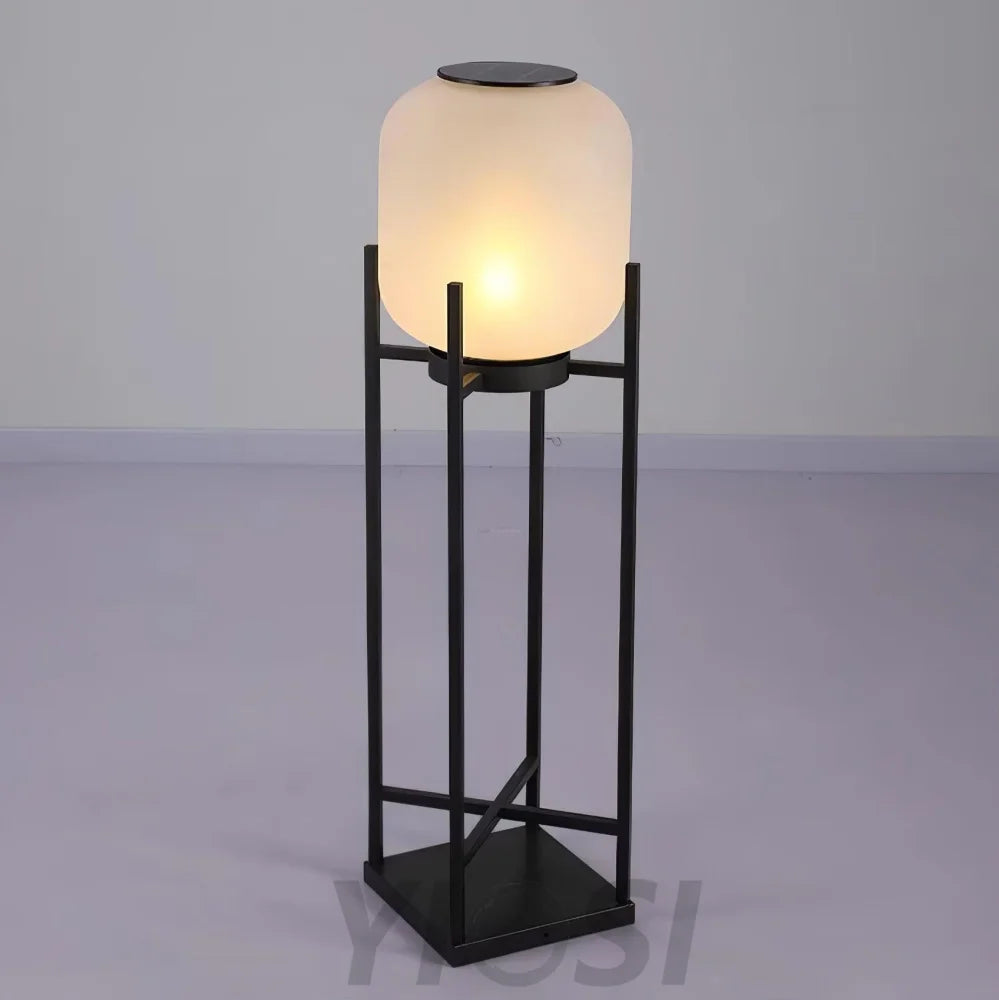 Lantern Solar Floor Lamp for Outdoor - Cube-1-Yiosilamp