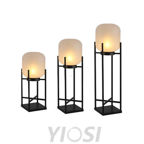 Lantern Solar Floor Lamp for Outdoor - Cube-1-Yiosilamp