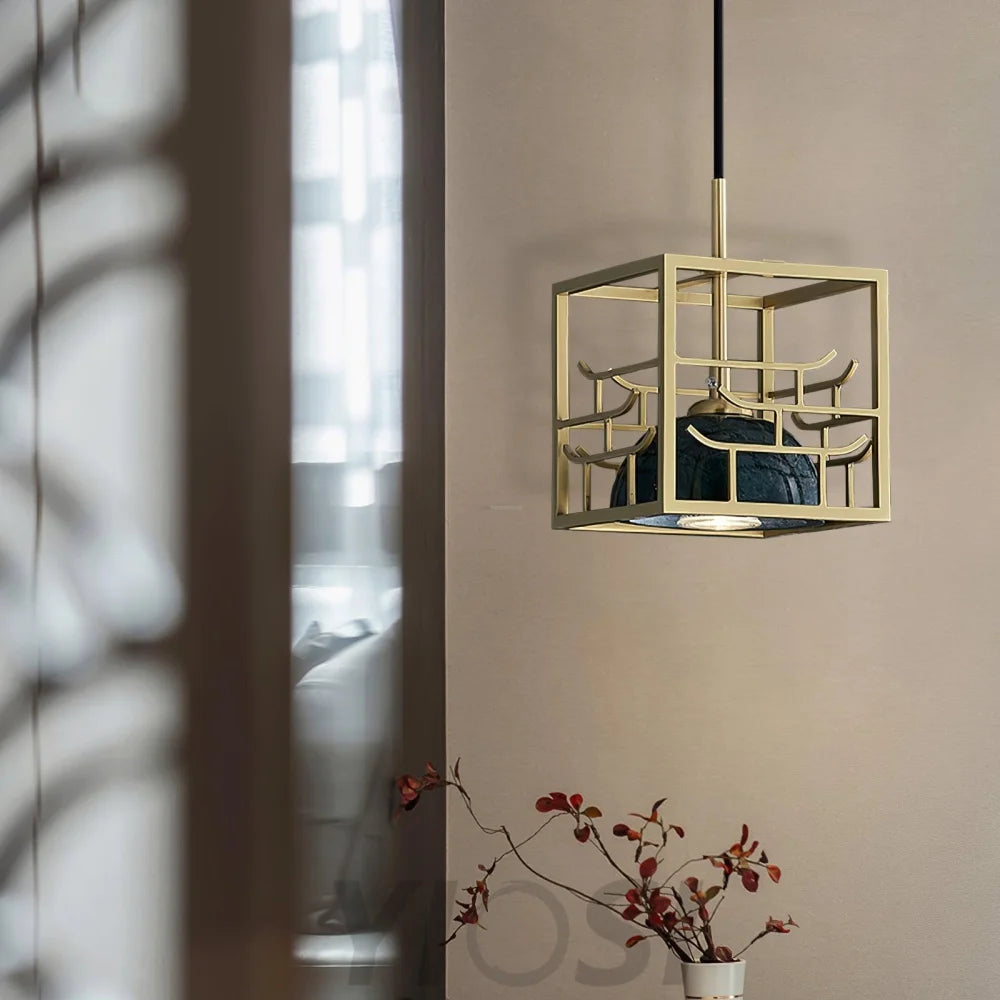 Lantern Square Pendant ∅ 5.9″ - Yiosilamp
