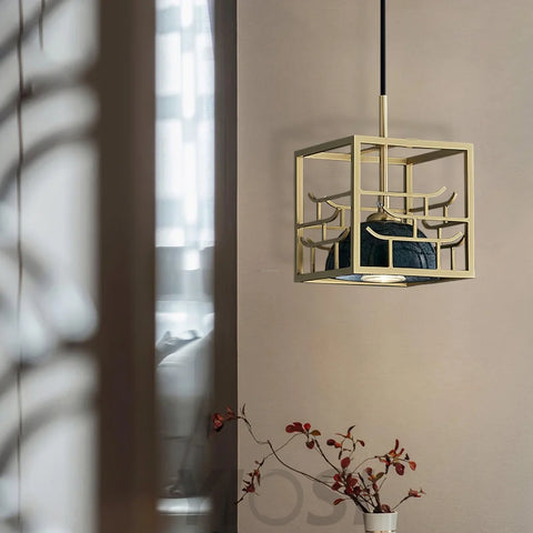 Lantern Square Pendant ∅ 5.9″ - Yiosilamp