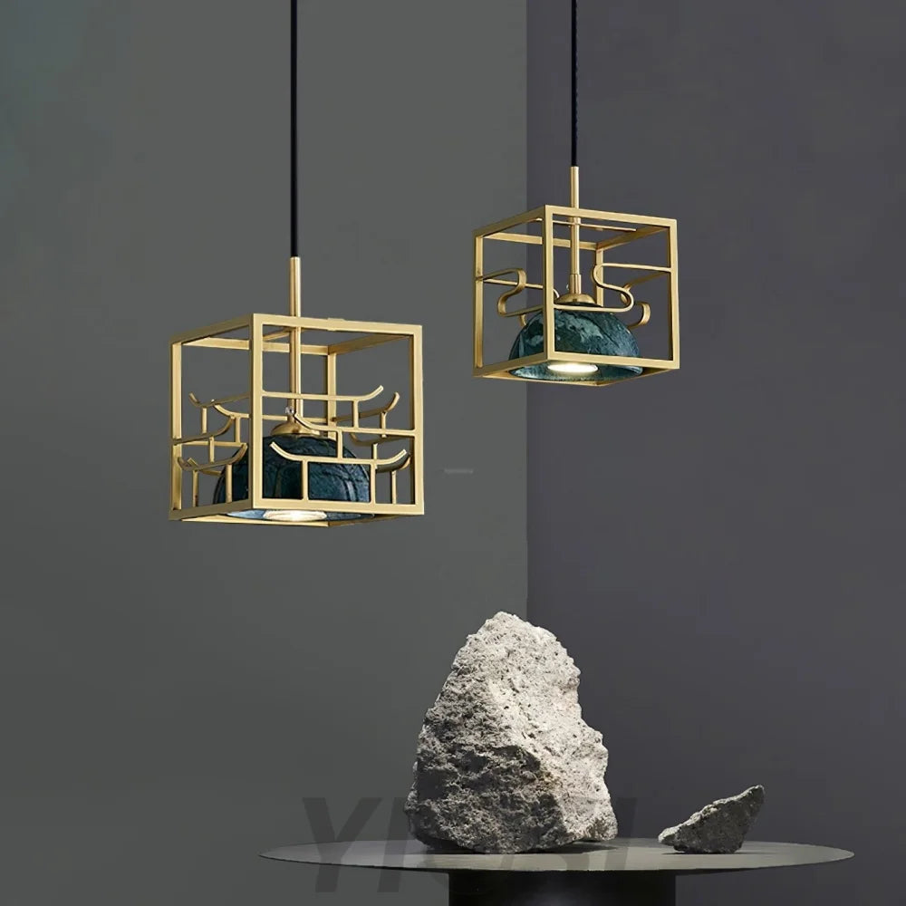 Lantern Square Pendant ∅ 5.9″ - Yiosilamp