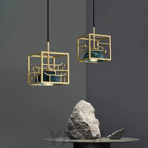 Lantern Square Pendant ∅ 5.9″ - Yiosilamp