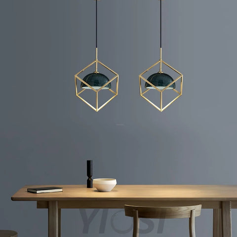Lantern Square Pendant ∅ 5.9″ - Yiosilamp