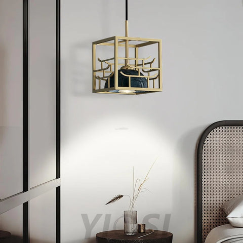 Lantern Square Pendant ∅ 5.9″ - Yiosilamp