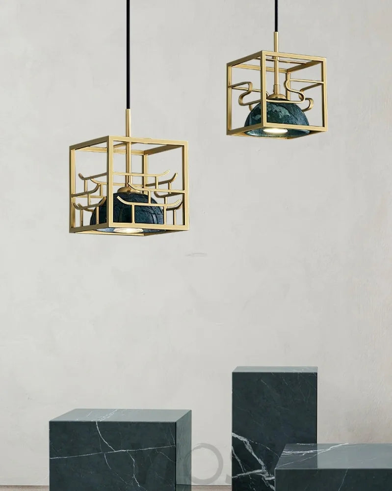 Lantern Square Pendant ∅ 5.9″ - Yiosilamp