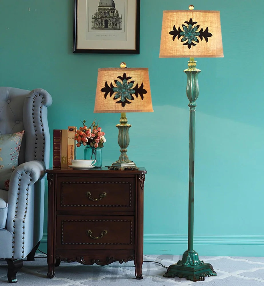 Lark Floor Lamp ∅ 16.5″ - Drapery-1-Yiosilamp