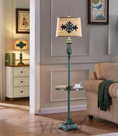 Lark Floor Lamp ∅ 16.5″ - Drapery-1-Yiosilamp