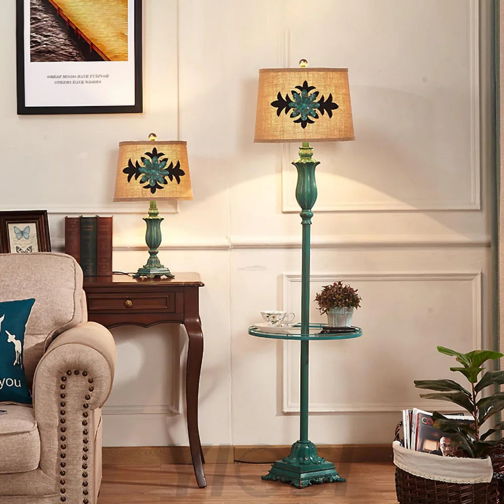 Lark Floor Lamp ∅ 16.5″ - Drapery-1-Yiosilamp