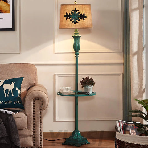 Lark Floor Lamp ∅ 16.5″ - Drapery-1-Yiosilamp