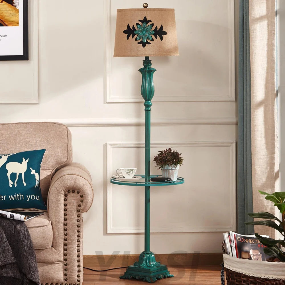 Lark Floor Lamp ∅ 16.5″ - Drapery-1-Yiosilamp