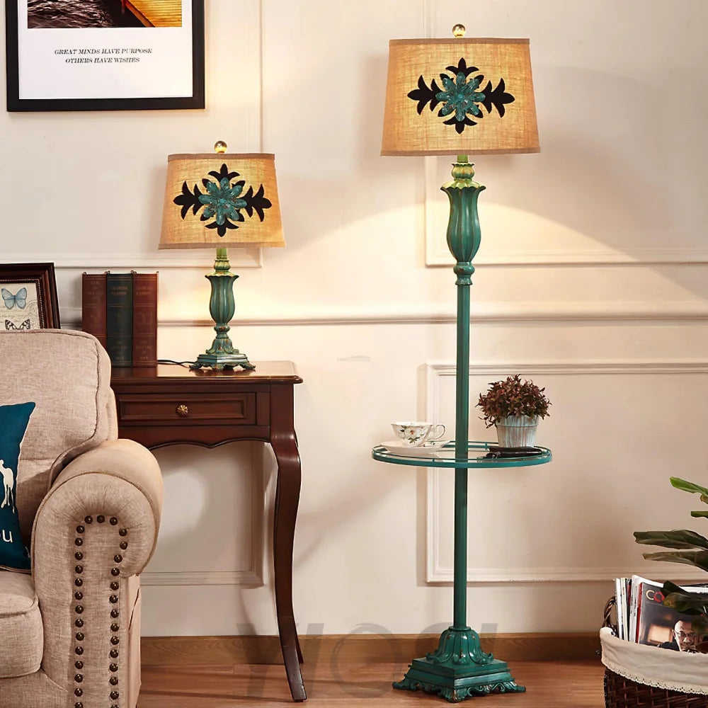 Lark Floor Lamp ∅ 16.5″ - Drapery-1-Yiosilamp