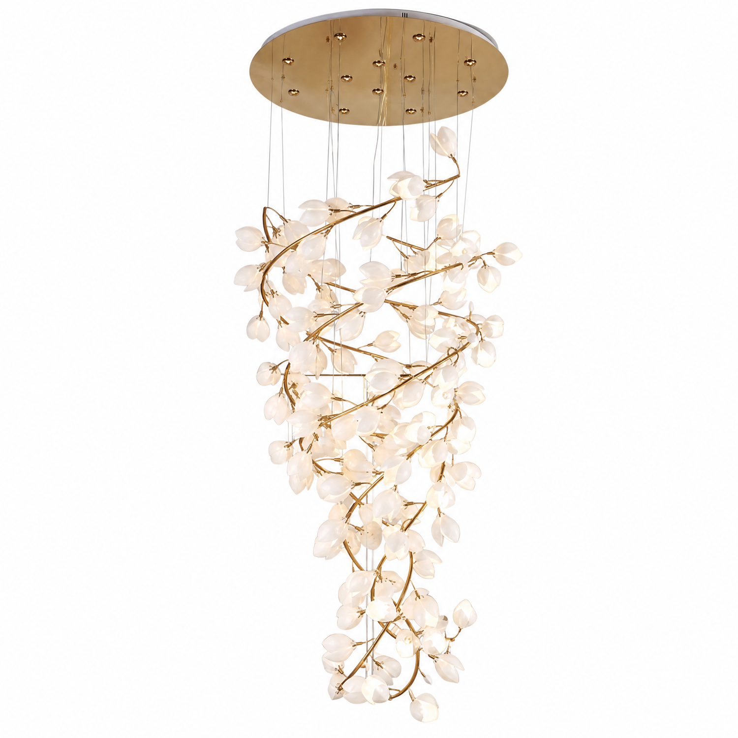 Lauro Ceramic Leaf Chandelier — product photo