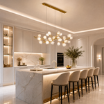 Lauro Ceramic Leaf Halo Chandelier