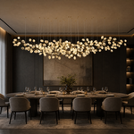 Lauro Ceramic Leaf Linear Chandelier