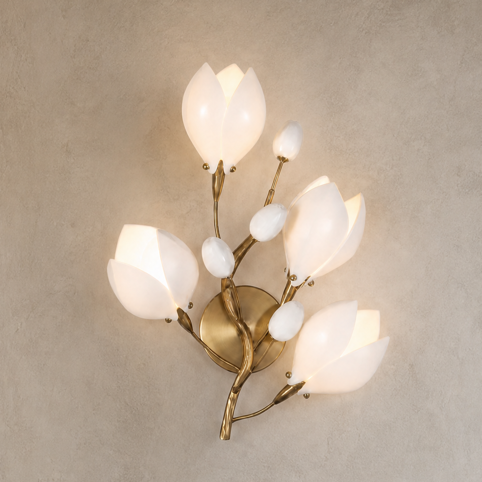 Lauro Ceramic Leaf Wall Sconce
