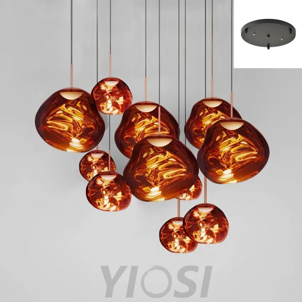 Lava Round Pendant - Yiosilamp