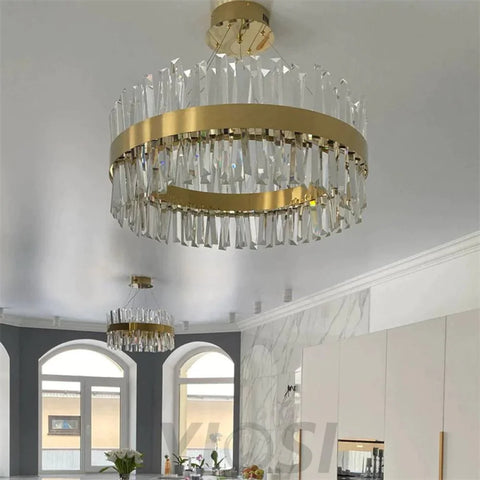 Lavena Modern Round Crystal Chandelier For Dining Room