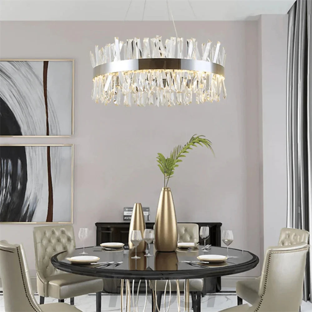 Lavena Modern Round Crystal Chandelier For Dining Room