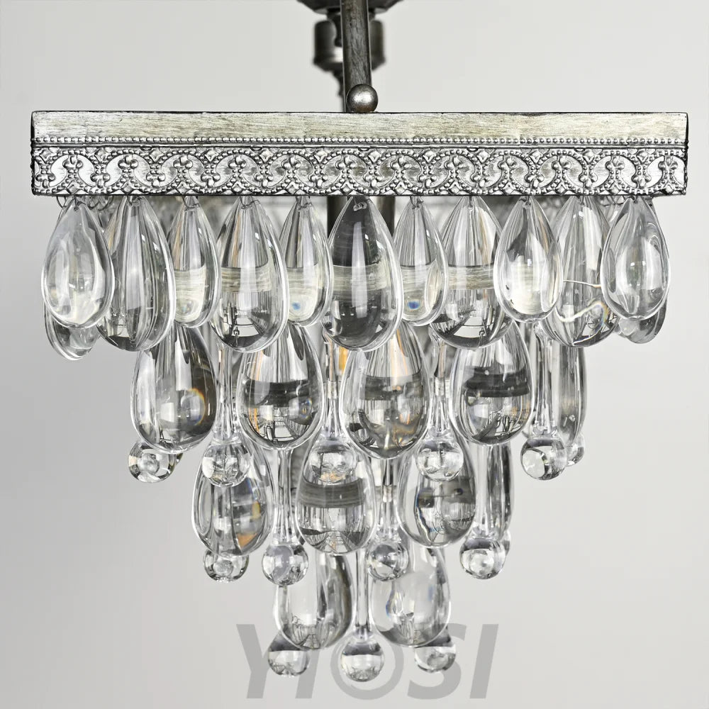 Lavinia Handmade Art Crystal Glass Clarissa Rectangular Chandelier