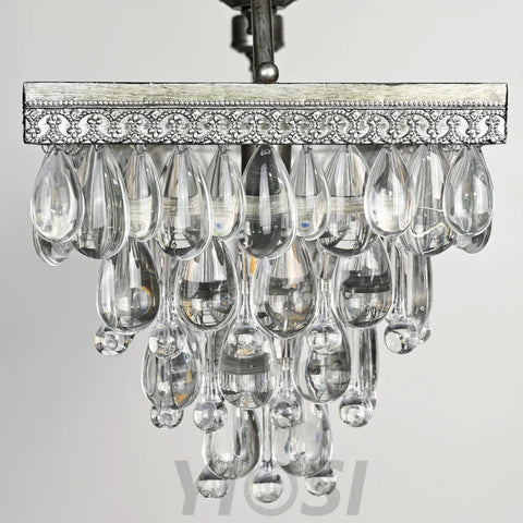 Lavinia Handmade Art Crystal Glass Clarissa Rectangular Chandelier