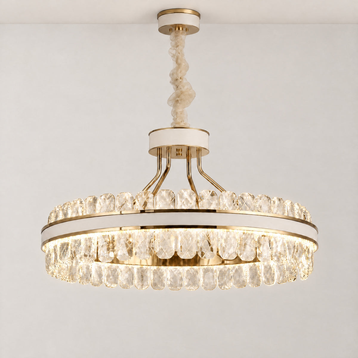 Leather Halo Chandelier