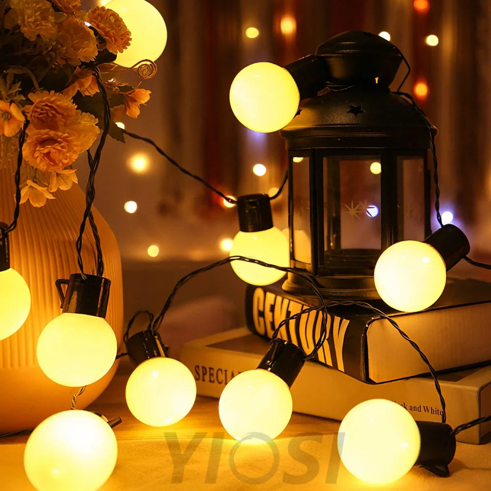 Led Globe Fairy String Lights ∅ 196.9″ - Linellae-1-Yiosilamp