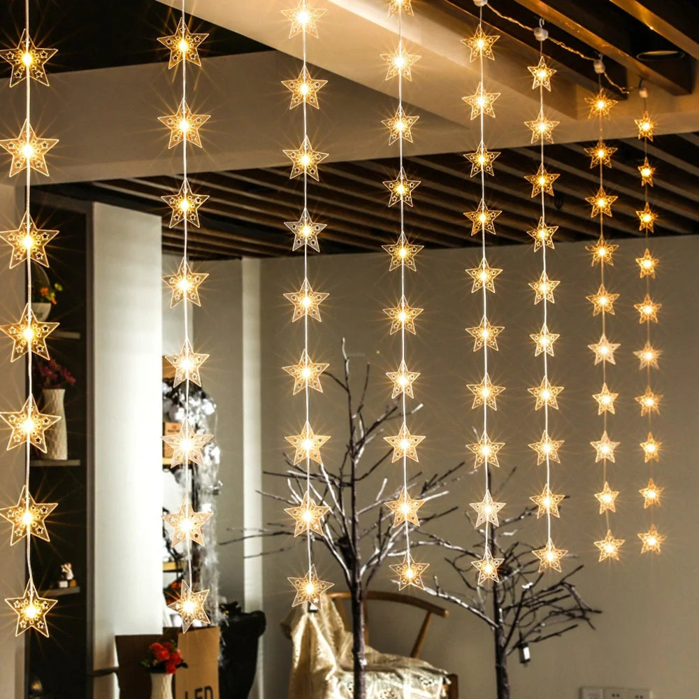 Led Star Fairy String Lights  ∅ 118.1″ - Linellae-1-Yiosilamp