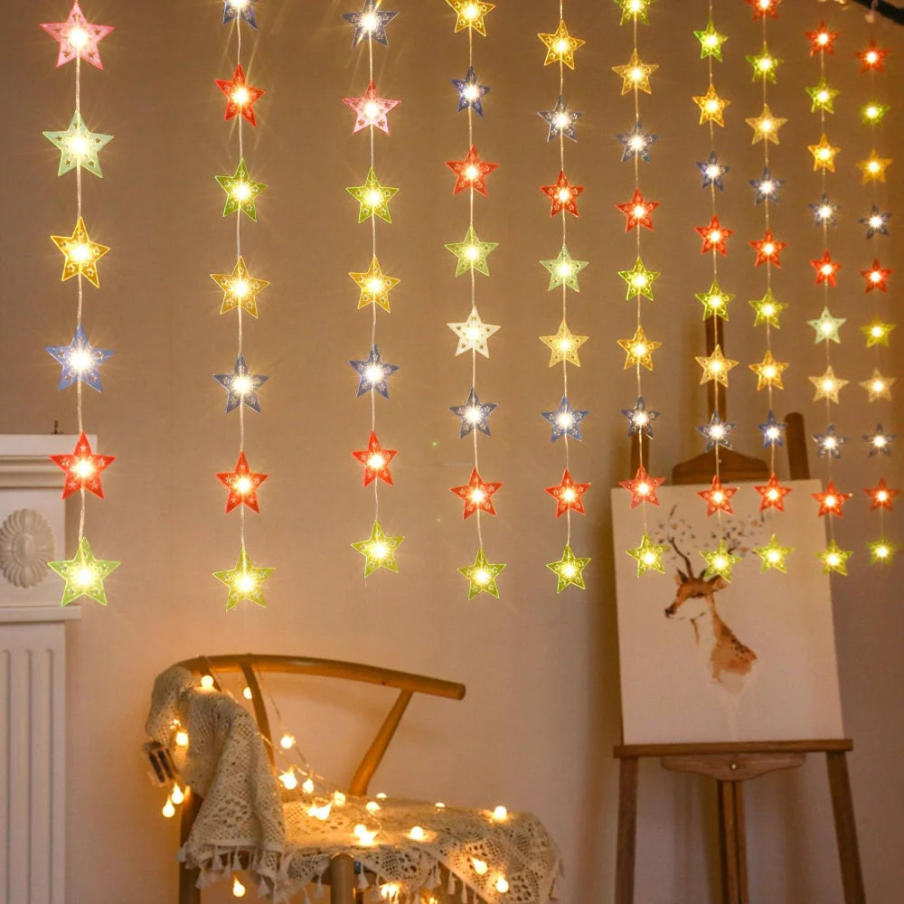 Led Star Fairy String Lights  ∅ 118.1″ - Linellae-1-Yiosilamp